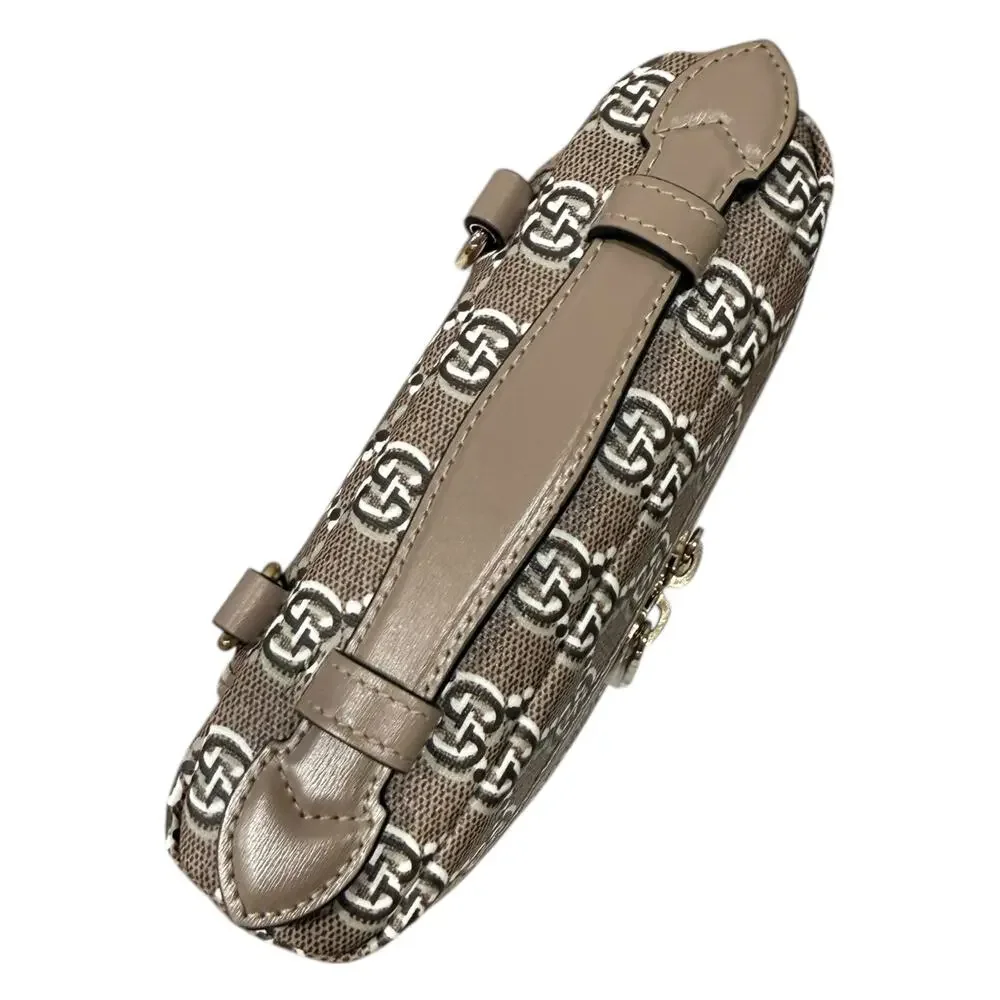 Gucci Super Mini Crossbody Bag GG Shadow Taupe Brown Supreme Vanity